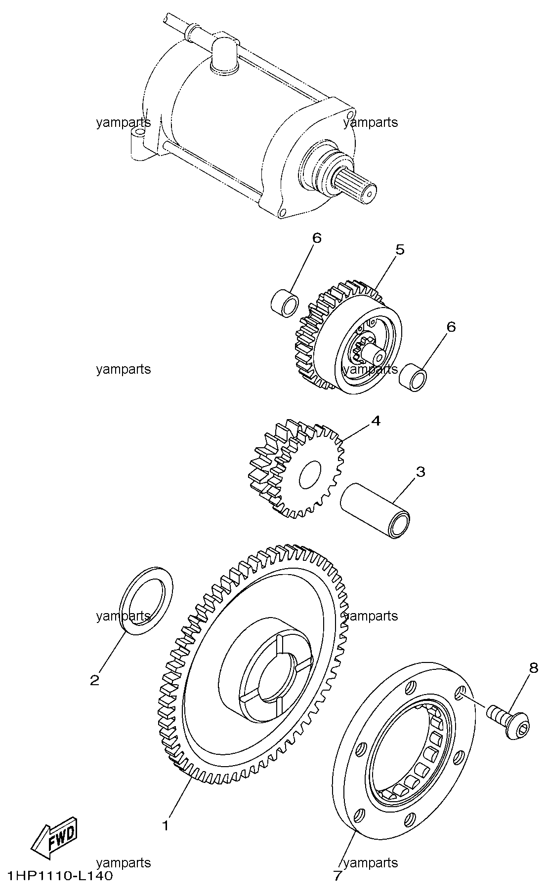 Обгонная муфта стартера